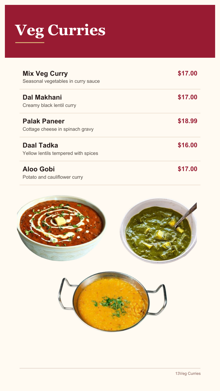 Vegetarian Curries