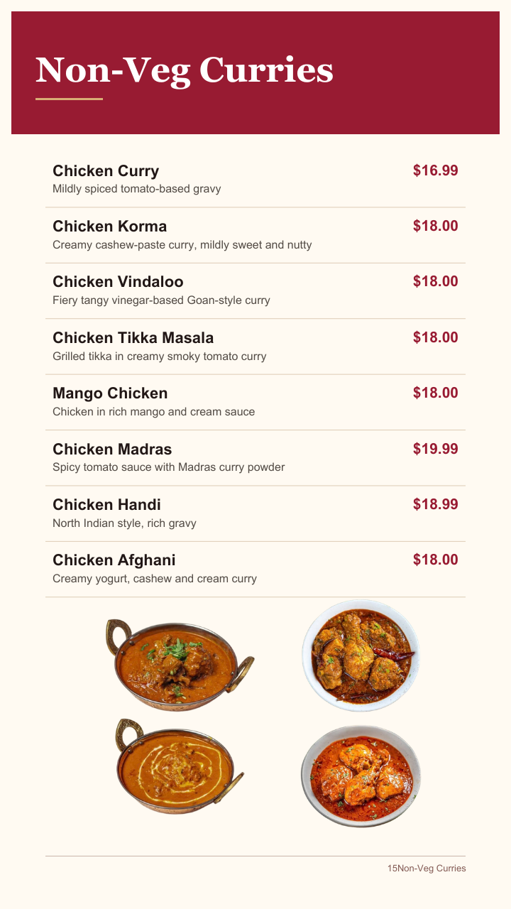 Non-Vegetarian Curries