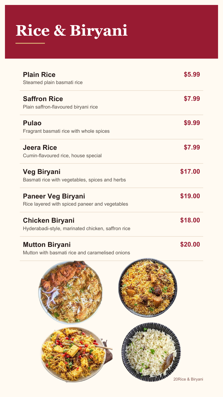 Rice and Biryani