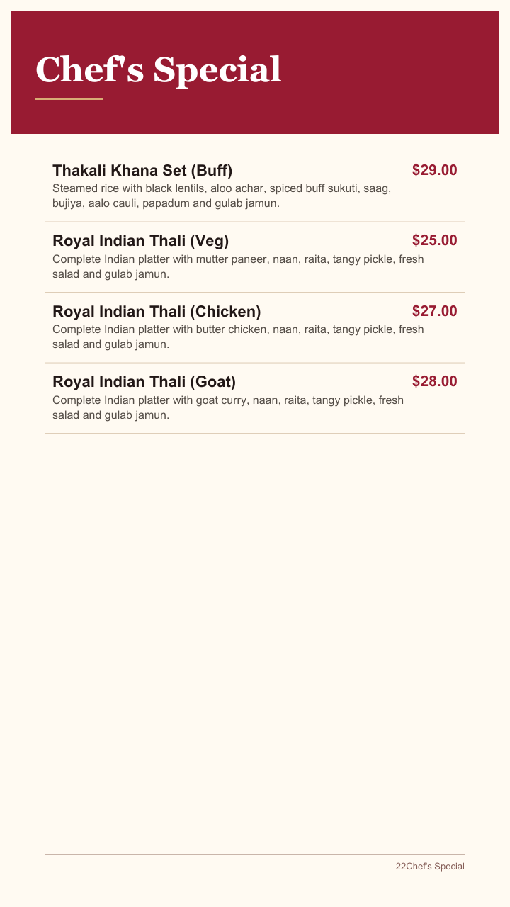 Chef's Special continued