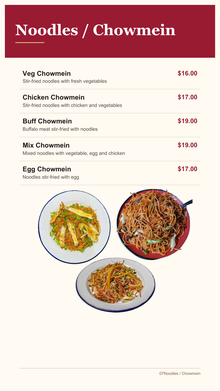 Noodles and Chowmein